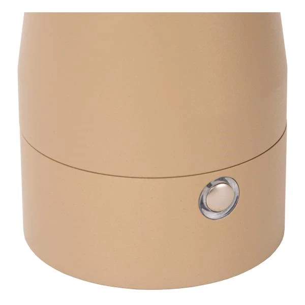 Lucide IPSOS - Lampe de table Rechargeable - Batterie/Piles - LED Dim to warm - 1x3W 3000K/3200K - Taupe - détail 1